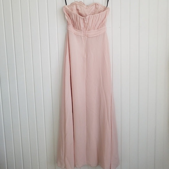 H&M Womens Size 4 Chiffon Maxi Strapless Special Occasion Evening Formal Dress - Picture 3 of 6